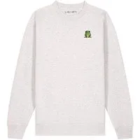 LIGARTI Bestickter Pullover – Nils der Frosch – LIGARTI Tiermanufaktur, Hellgrau, – Produktbild 1 von 1