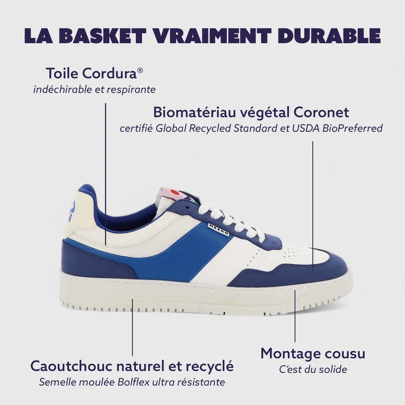 MEEKO MEEKO Herren vegan Sneaker Kiboko Cordura Cobalt, Dunkelblau, – Produktbild 2 von 2