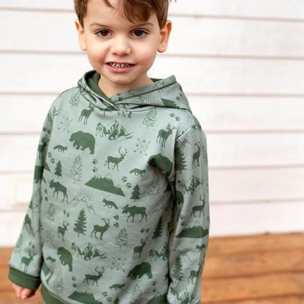 Enfant Terrible Enfant Terrible Sweatshirt Waldtiere Stehkragen, Sage (grün), – Produktbild 3 von 3