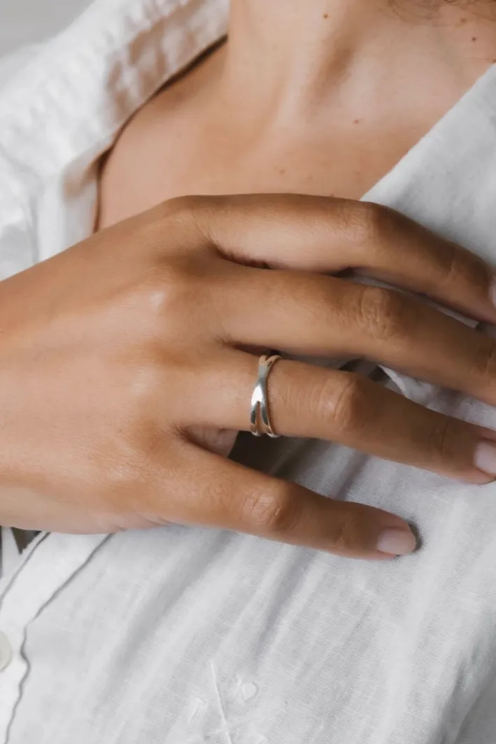 Jyoti - Fair Works Jyoti - Fair Works Damen vegan Ring Karana Silber, Silber, – Produktbild 2 von 2