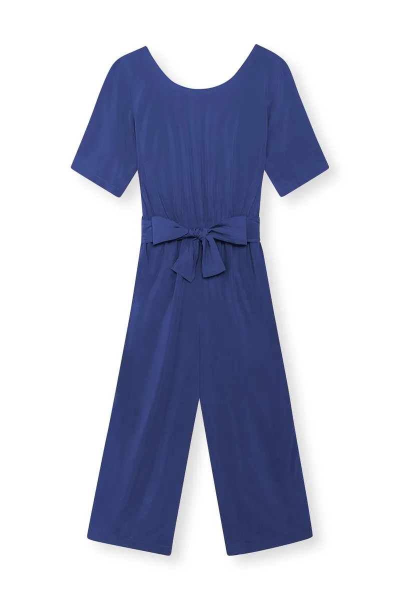 Lovjoi LOVJOI Damen vegan Jumpsuit Staine Halbarm Ozean, Dunkelblau, – Produktbild 1 von 2