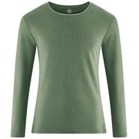 HempAge HempAge Herren Langarmshirt THC Line Hanf/Biobaumwolle, Herb (grün), – Produktbild 1 von 2