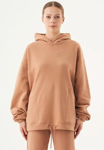 ORGANICATION ORGANICATION ESSENTIALS-HANDE- Soft Touch Oversize Hoodie aus Bio-Baumwolle, Light brown, – Produktbild 1 von 4