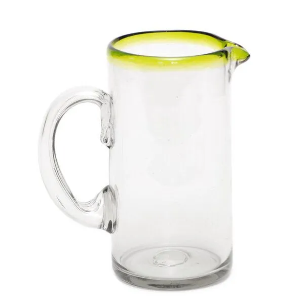 GLOBO Fair Trade GLOBO Fair Trade Krug Limonada aus Recyclingglas, mundgeblasen, Grün, – Produktbild 2 von 3