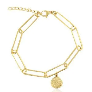 ELEKTROPULLI Armband in ca. 20x0.5cm (incl. 5cm Verlängerungskette) von Elektropulli, Gold, – Produktbild 2 von 3