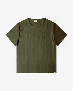 MATONA MATONA Herren vegan T-Shirt Kurzärmelig Rippstrick Bronze-Grün – Produktbild 1 von 1