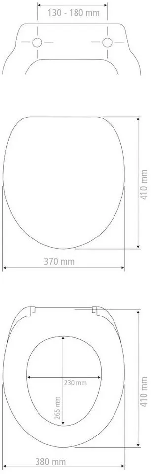 Wenko Wenko WC-Sitz Prima, matt, aus MDF, feuchtigkeitsresistent, Edelstahlbefestigung, Gelb, – Produktbild 4 von 4
