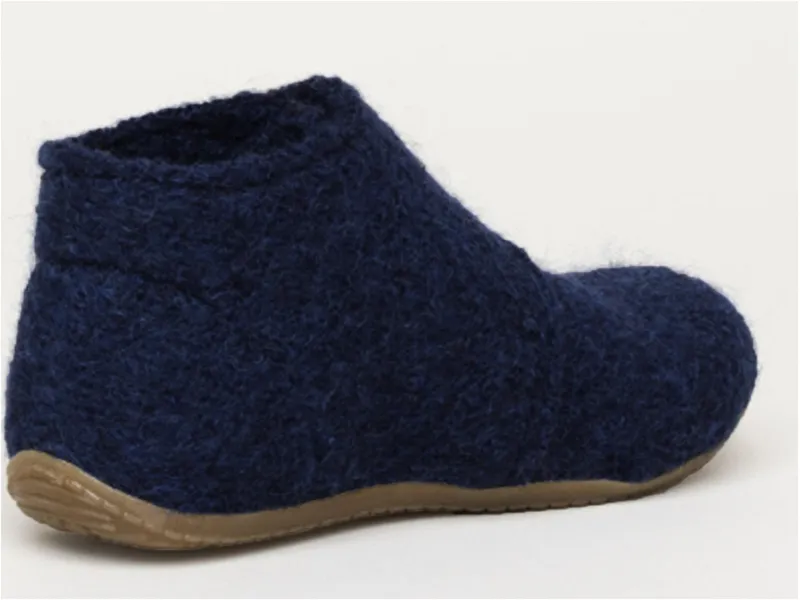 Gottstein Gottstein Kinder Hausschuhe Hüttenschuhe Wollwalk "Juno", Blau, – Produktbild 2 von 2