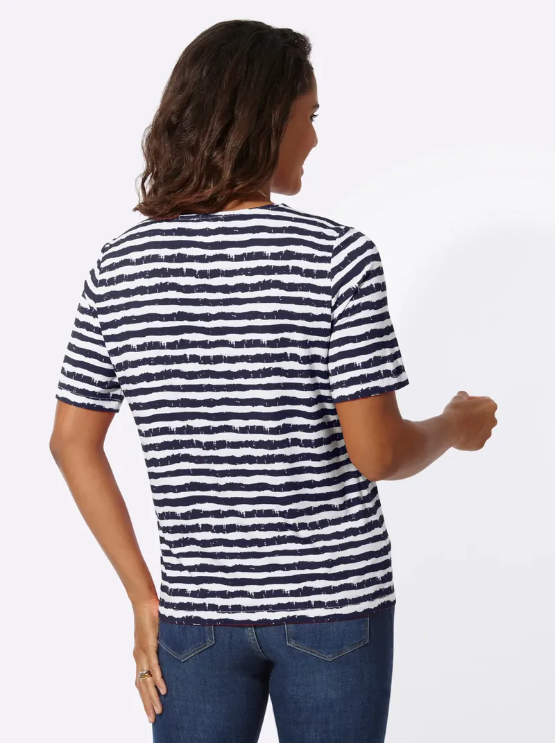 Witt Ringelshirt marine-ecru-geringelt, Marine-ecru-geringelt, – Produktbild 1 von 2