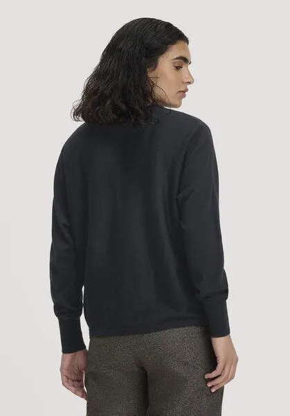 hessnatur hessnatur Pullover Oversize aus TENCEL Lyocell und Bio-Baumwolle, Schwarz, – Produktbild 2 von 4