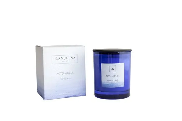 Manulena Manulena Duftkerze Acquarell, Blau, – Produktbild 1 von 2