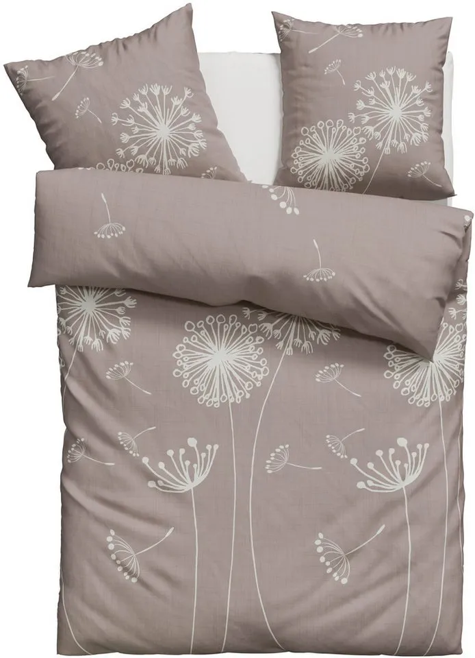 OTTO home Bettwäsche SOUCY in vier Qualitäten erhältlich, Leinenstruktur, Renforcé, 2 teilig, 100% Baumwolle, auch PREMIUM Qualitäten Renforcé-Tencel & Satin TC300, Grau, – Produktbild 6 von 8