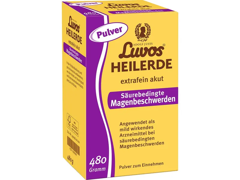 Luvos Luvos Heilerde-Pulver für säurebedingte Magenbeschwerden, extrafein akut, 480 g – Produktbild 1 von 1