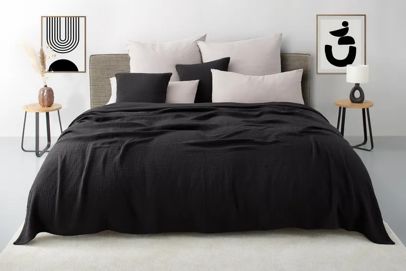 OTTO home Kissenbezug Bailee, 2er-Set, Kuschelige Musselin Qualität, Uni-Style, (2 Stück), 50x50 cm, Hotelverschluß, 100% atmungsaktive Buamwolle, Grau, – Produktbild 6 von 6