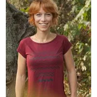päfjes päfjes ZickZack Zacken - Fair gehandeltes Tencel Frauen T-Shirt, Rot, – Produktbild 1 von 1