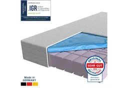 Gelschaummatratze 7-Zonen Gelmatratze mit Memoryeffekt, Premiumhöhe, Hochwertiger Bezug, AM Qualitätsmatratzen, 23 cm hoch, 80x200 cm – Produktbild 1 von 1