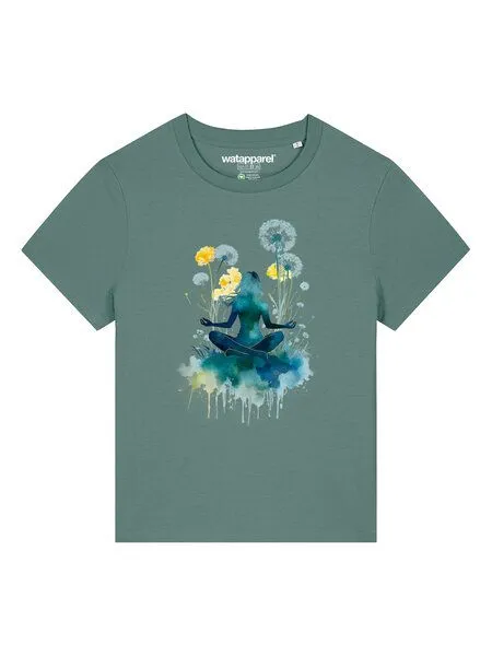 watapparel watapparel T-Shirt Frauen Yoga & Meditation, Green bay, – Produktbild 2 von 3