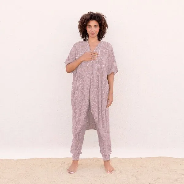 Jaya Jaya ANANDA ZUMBA - Damen - locker-leichte Sommerhose für Yoga und Freizeit, Zumba taupe, – Produktbild 1 von 2
