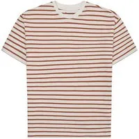 KnowledgeCotton Apparel KnowledgeCotton Apparel T-Shirt Loose Stripes, Red, – Produktbild 1 von 1