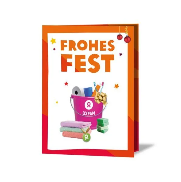 OxfamUnverpackt OxfamUnverpackt Spenden-Geschenk "Hygiene-Set" (Weihnachtskarte mit Magnet) – Produktbild 1 von 2