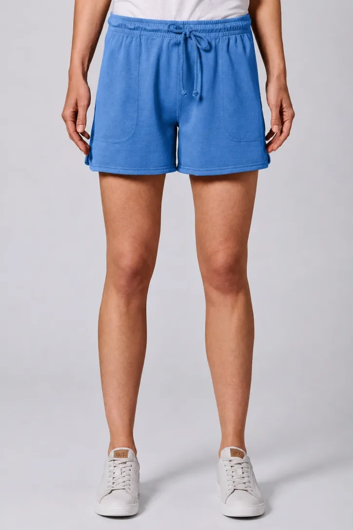 HempAge Hempage Damen vegan Shorts Aus Piqué Jersey Ozeanblau, Blau, – Produktbild 2 von 2