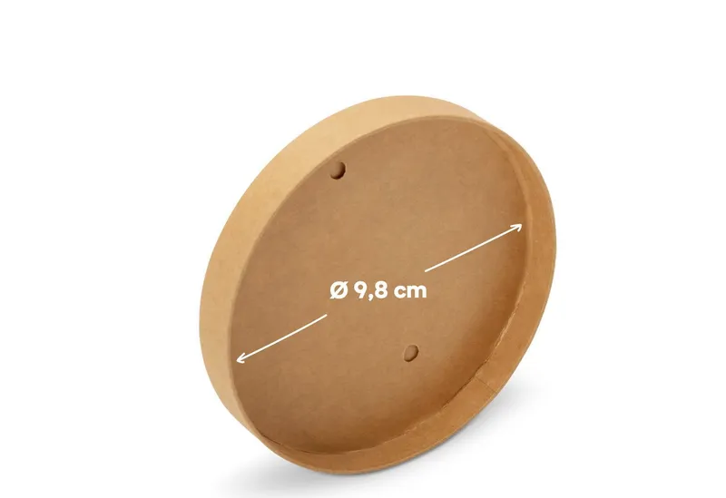 wisefood Einweggeschirr-Set 50-tlg., Bio-Pappdeckel für 200, 300 & 400 ml (50-tlg), Papier, Braun, – Produktbild 3 von 5