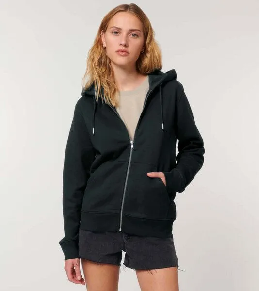 Gary Mash GARY MASH Zipjacke mit Kapuze, Unisex aus Biobaumwolle, Schwarz, – Produktbild 4 von 4