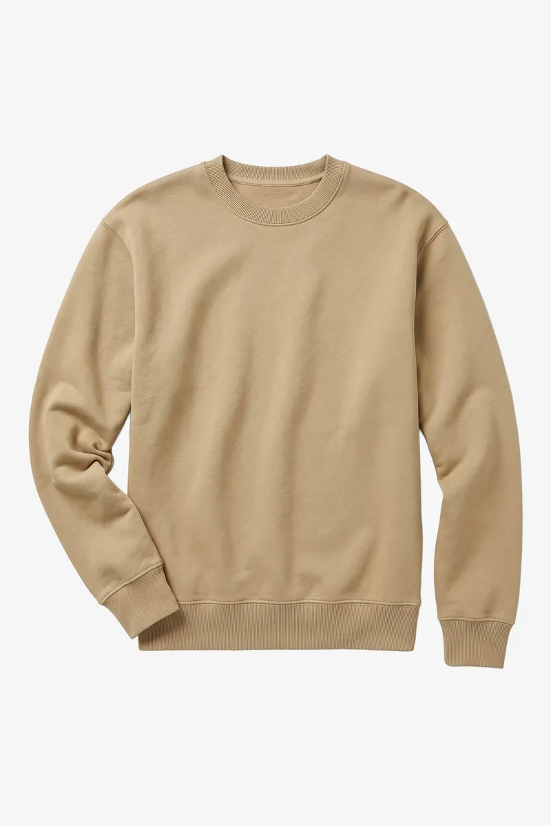 KnowledgeCotton Apparel KnowledgeCotton Apparel Herren vegan Sweatshirt Relaxed Rundhals Kelp Meliert, Braun, – Produktbild 1 von 2