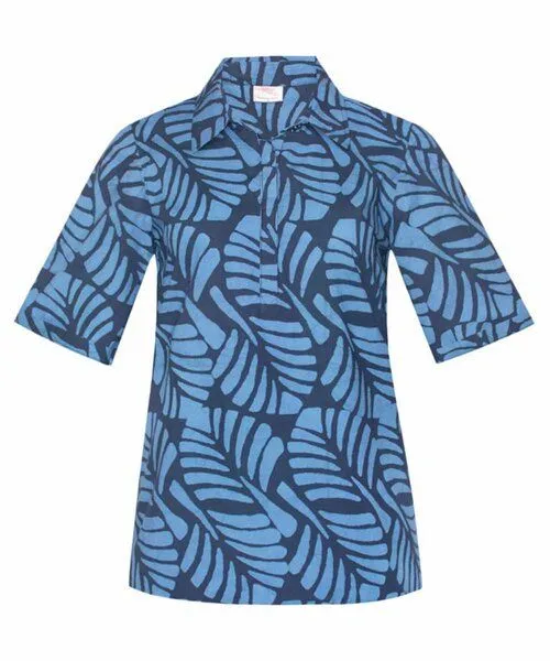 Global Mamas Global Mamas Bio Bluse - TEMA - Deco Leaf Spruce – Produktbild 1 von 2