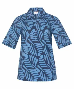 Global Mamas Global Mamas Bio Bluse - TEMA - Deco Leaf Spruce – Produktbild 1 von 1