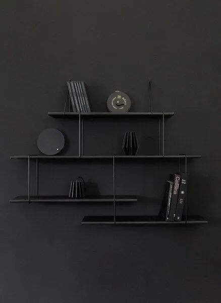 Hausen Hausen Wandregal LINK shelf set 2 black / black, Black, – Produktbild 3 von 3