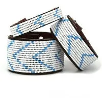 Swahili Coast Swahili Coast Perlenarmband & Armreif - CHEVRON - S/M/L, Blau, – Produktbild 1 von 1