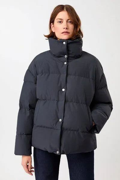 LangerChen LangerChen Gesteppte Jacke aus Eco Daune mit Stehkragen, Navy (blau), – Produktbild 1 von 4