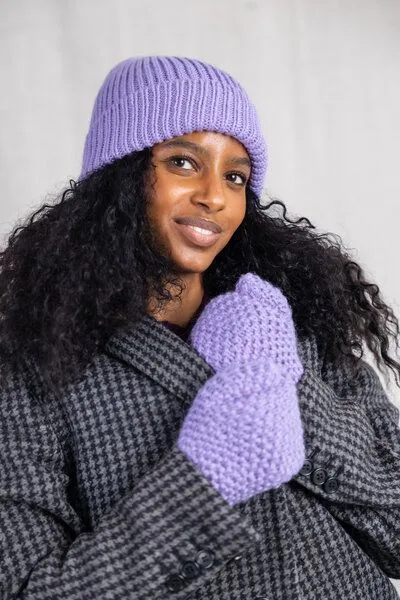Jyoti - Fair Works Jyoti - Fair Works Baby-Alpaka Fäustling Handschuhe Casma, Lavendel, – Produktbild 3 von 3