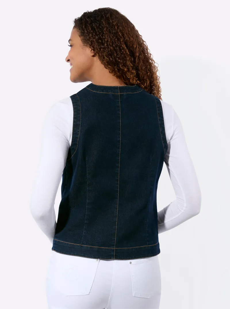 Witt Jeansweste, Dark blue, – Produktbild 2 von 2