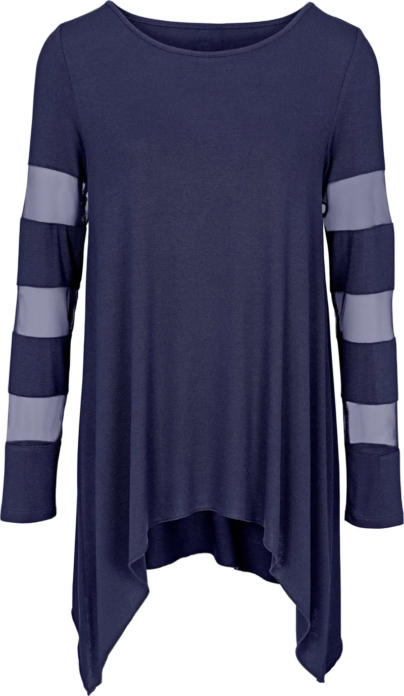 heine Langarmshirt nachtblau, Nachtblau, – Produktbild 1 von 2