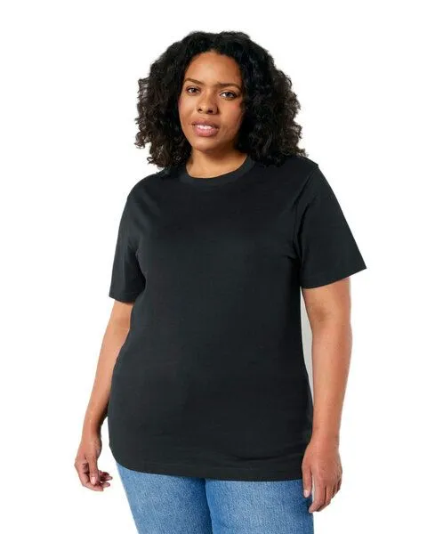 YTWOO YTWOO Nachhaltiges schweres Unisex T-Shirt, Schwarz, – Produktbild 3 von 4