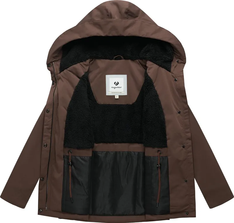 ragwear ragwear Outdoorjacke Padmini B Y Wasserdichte Übergangsjacke mit Taillenzugkordel, Braun, – Produktbild 1 von 5