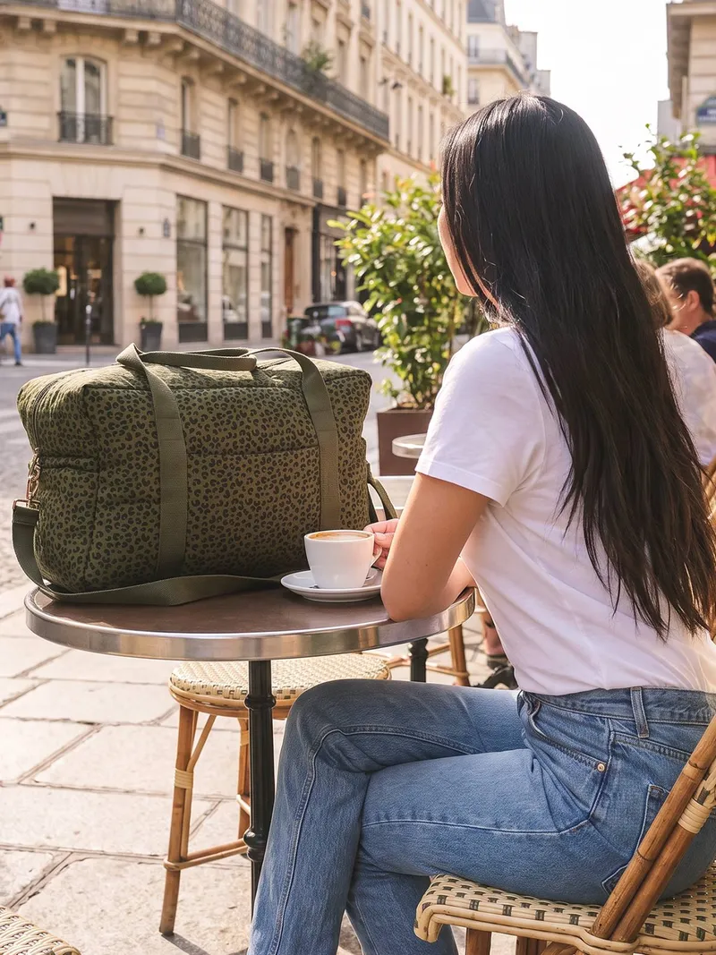 Vertbaudet Wickeltasche CATALINA, Grün leo, – Produktbild 1 von 4