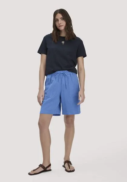 hessnatur hessnatur Shorts Relaxed aus weichem TENCEL Lyocell mit Leinen, Kornblume, – Produktbild 1 von 4