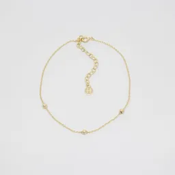 fejn jewelry fejn jewelry Fußkette "triple ball" mit drei Silberperlen - Silber/vergoldet – Produktbild 1 von 1