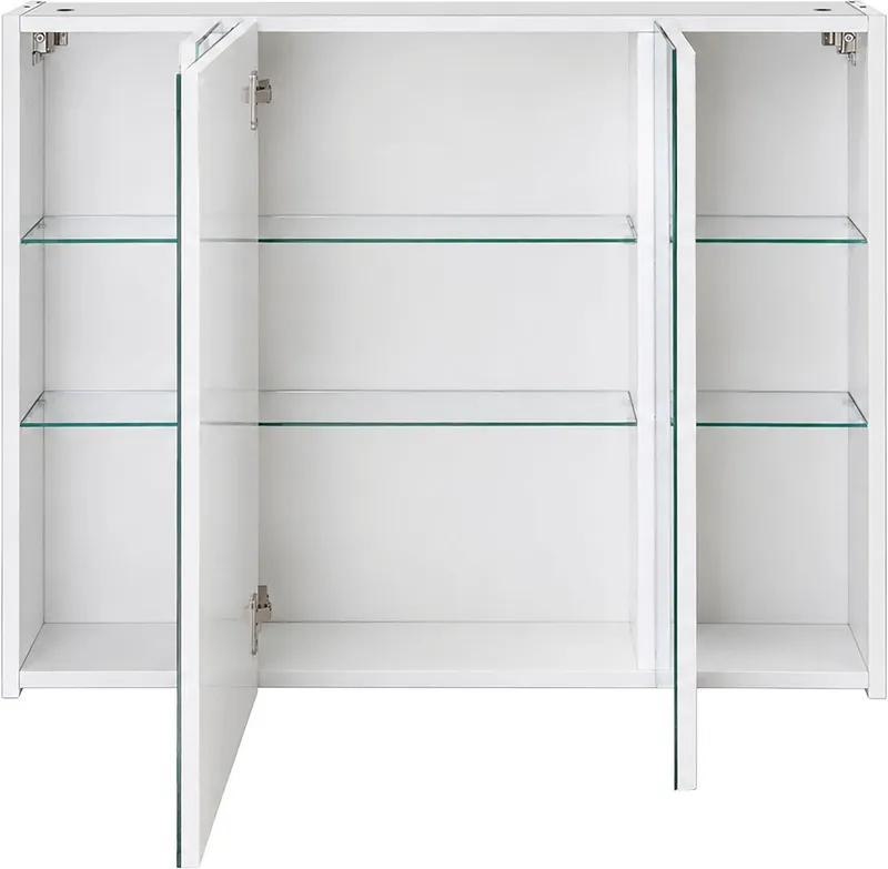 Schildmeyer Spiegelschrank Basic, Spiegelschrank, Made in Germany, B: 90 cm Solide Verarbeitung - Dieses Produkt ist in Deutschland gefertigt, Weiß, – Produktbild 1 von 5