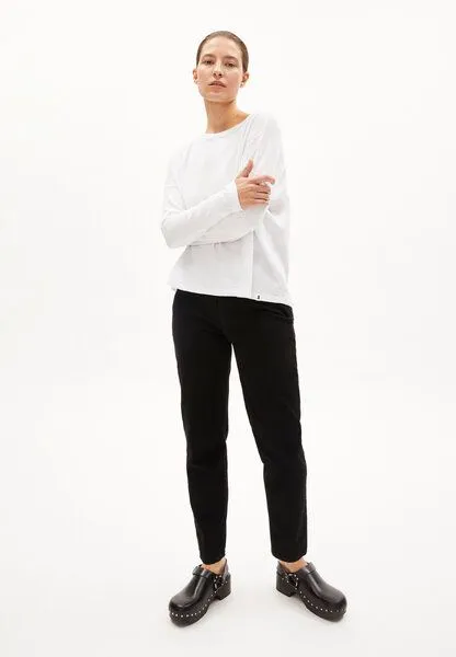 ARMEDANGELS ARMEDANGELS ZORAA LI HEAVY FLAMÈ - Damen Longsleeve Loose Fit aus Bio-Baumwolle, White, – Produktbild 4 von 4