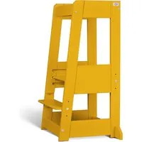 tiSsi Lernturm Felix mitwachsend, Buche massiv 40 x 91 x 45 cm, sunflower gelb, Gelb, – Produktbild 1 von 1