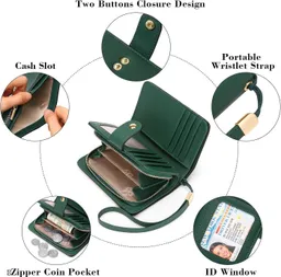 Coonoor Geldbörse Geldbeutel Damen Zipper ​mit Münzfach & RFID-Schutz – Produktbild 1 von 1