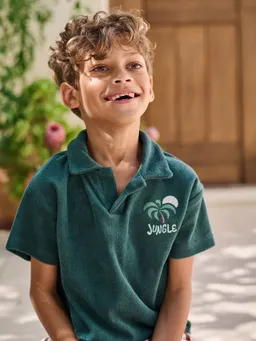 Vertbaudet Jungen Polohemd aus Ftee JUNGLE n – Produktbild 1 von 1