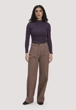 hessnatur hessnatur Tweed-Hose Wide Leg Relaxed aus reiner Bio-Baumwolle – Produktbild 1 von 1
