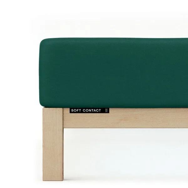 Schlafgut Schlafgut Spannbettlaken Soft Contact - 100% Biobaumwolle - wärmend, Green deep, – Produktbild 1 von 2