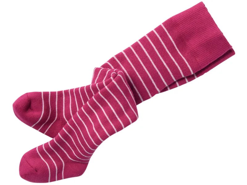 grödo Baby Strumpfhose Baumwolle (kbA) Frottee sangria-geringelt Gr. 01, Rot, – Produktbild 1 von 1