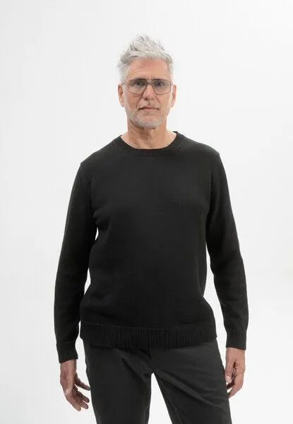 MELA MELA Strickpullover Style CHARUN aus 100% Bio-Baumwolle, Schwarz, – Produktbild 1 von 3